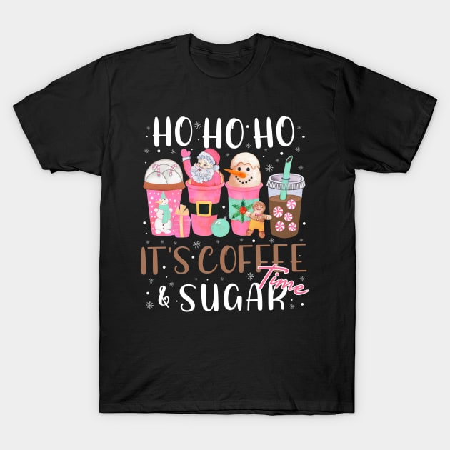 Christmas Coffee Cups with Retro Pink Santa T-Shirt by gogo-jr